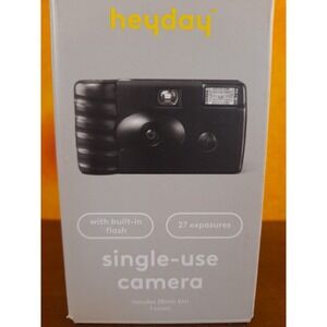 Heyday Single Use Camera Black 27 Exposures 35mm Film AA Battery Included